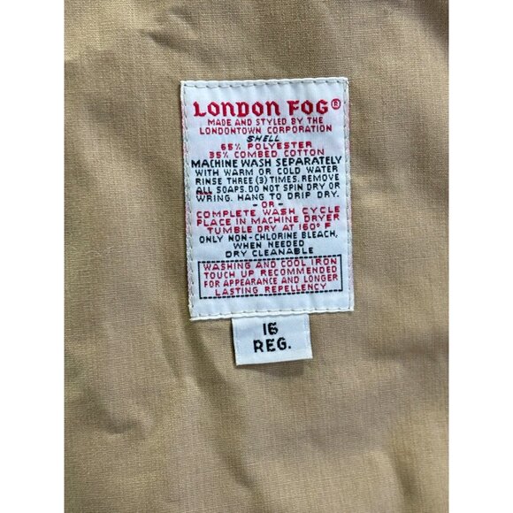 London Fog Coat Women's 16 regular red and beige classic Trench coat - Picture 3 of 12
